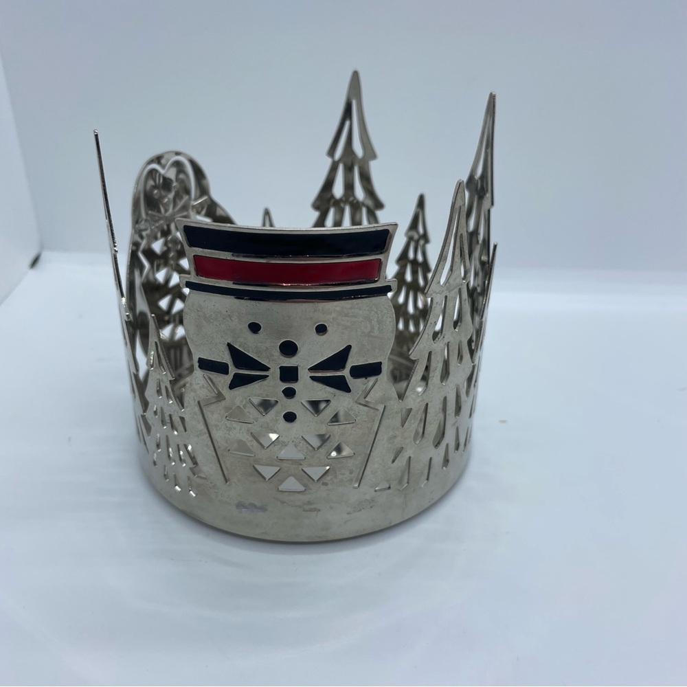 Yankee Candle Silver Snowman Holder